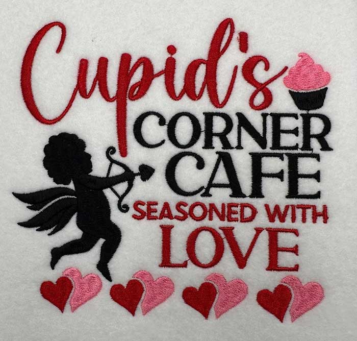 cupids corner cafe | Embroidery Legacy cupids corner cafe Embroidery Design