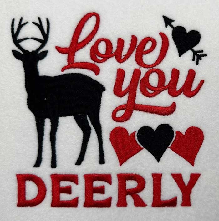 loveyoudeerly | Embroidery Legacy Love you deerly embroidery design
