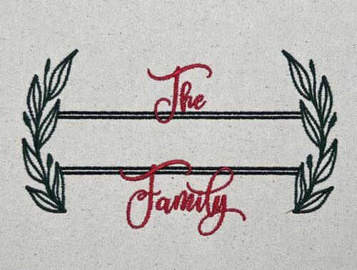 Family Frame Mono embroidery design