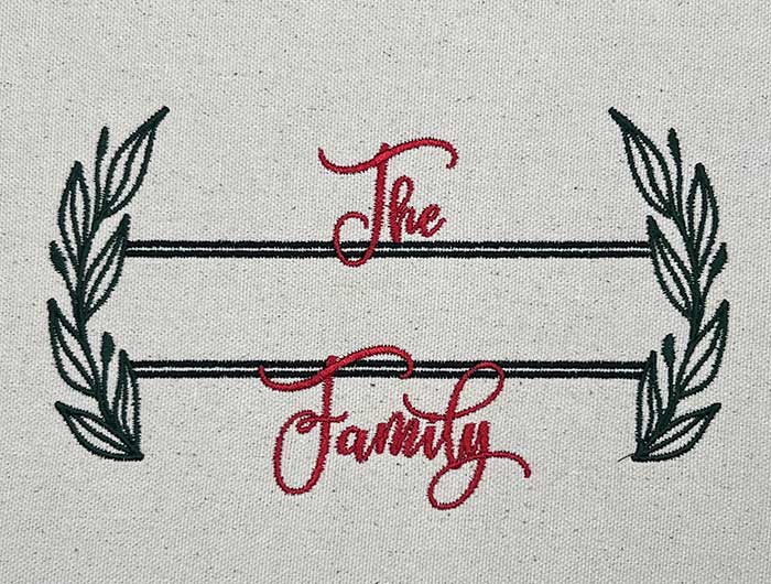 FamilyFrameMono_4 | Embroidery Legacy Family Frame Mono embroidery design