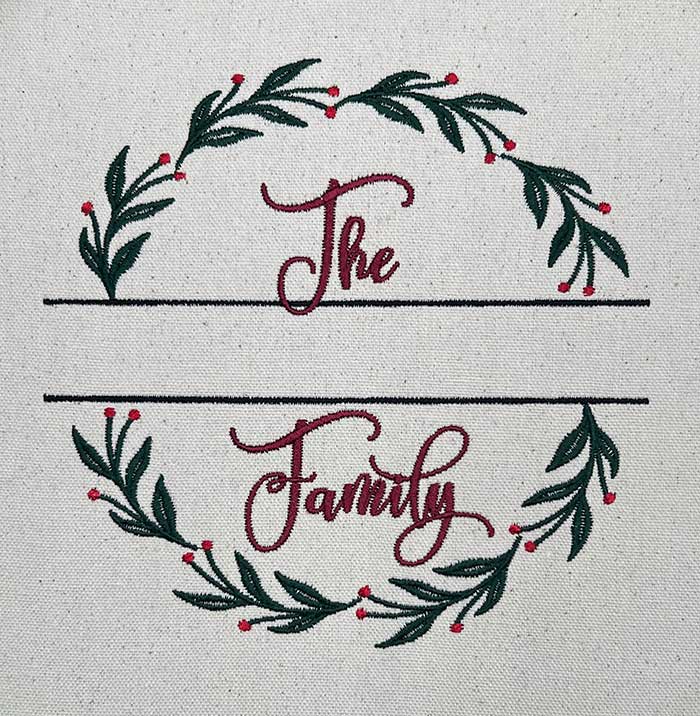 FamilyFrameMono_7 | Embroidery Legacy Family Frame Mono embroidery design