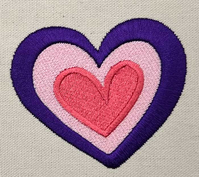 HippieArt6 | Embroidery Legacy Hippie Art double heart embroidery design