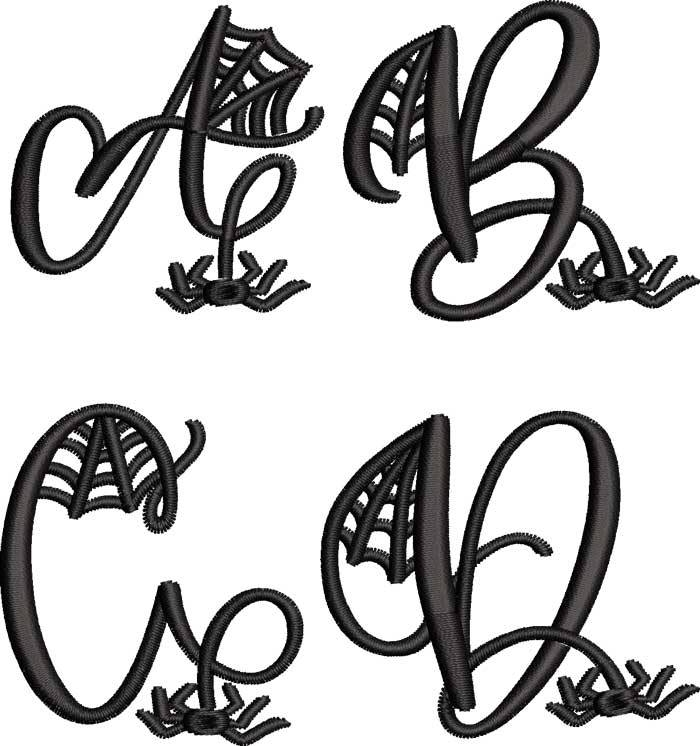 SpookyMonogram50mm_2 | Embroidery Legacy Spooky Monogram 50mm ESA font