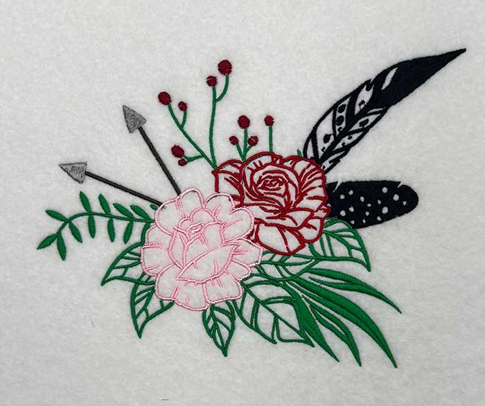 FloFraMon_14 | Embroidery Legacy Floral Frame Monogram 14 embroidery design