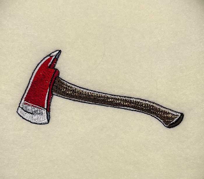 L-8653FiremanAxe_sewout | Embroidery Legacy fireman axe embroidery design