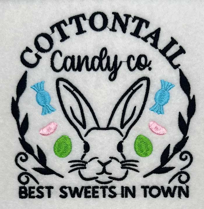 SDCottontailCandy | Embroidery Legacy cottontail candy embroidery design