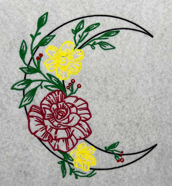 FloFraMon_21 | Embroidery Legacy Floral Frame monogram wreath embroidery design