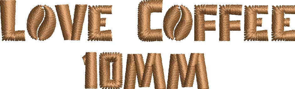 Love-Coffee-10mm | Embroidery Legacy Love Coffee 10mm esa font