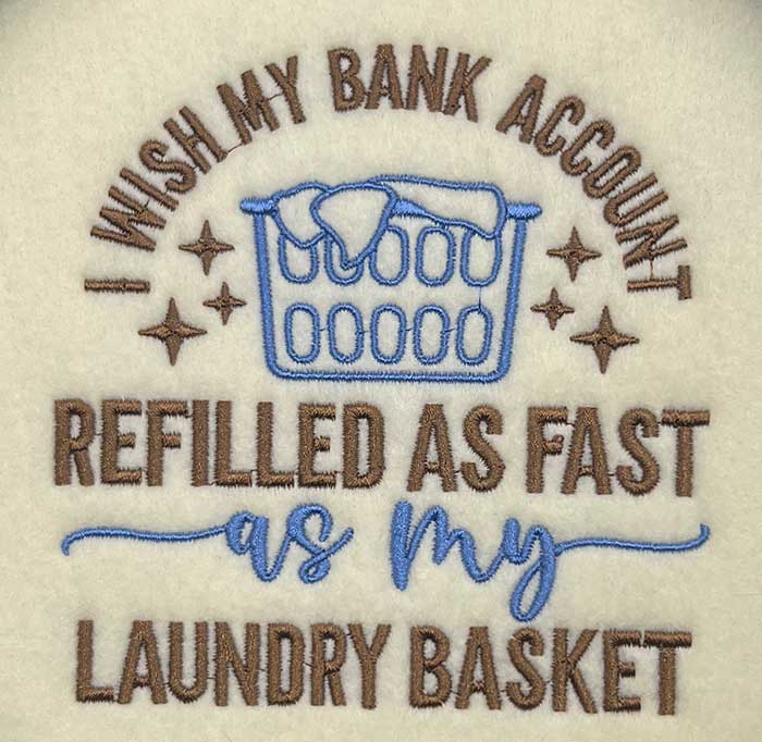 SDIWish | Embroidery Legacy my bank account embroidery design