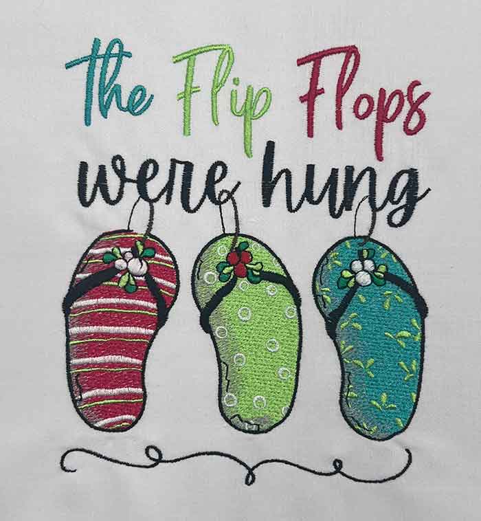 AM_FlipFlops | Embroidery Legacy Flip Flops embroidery design