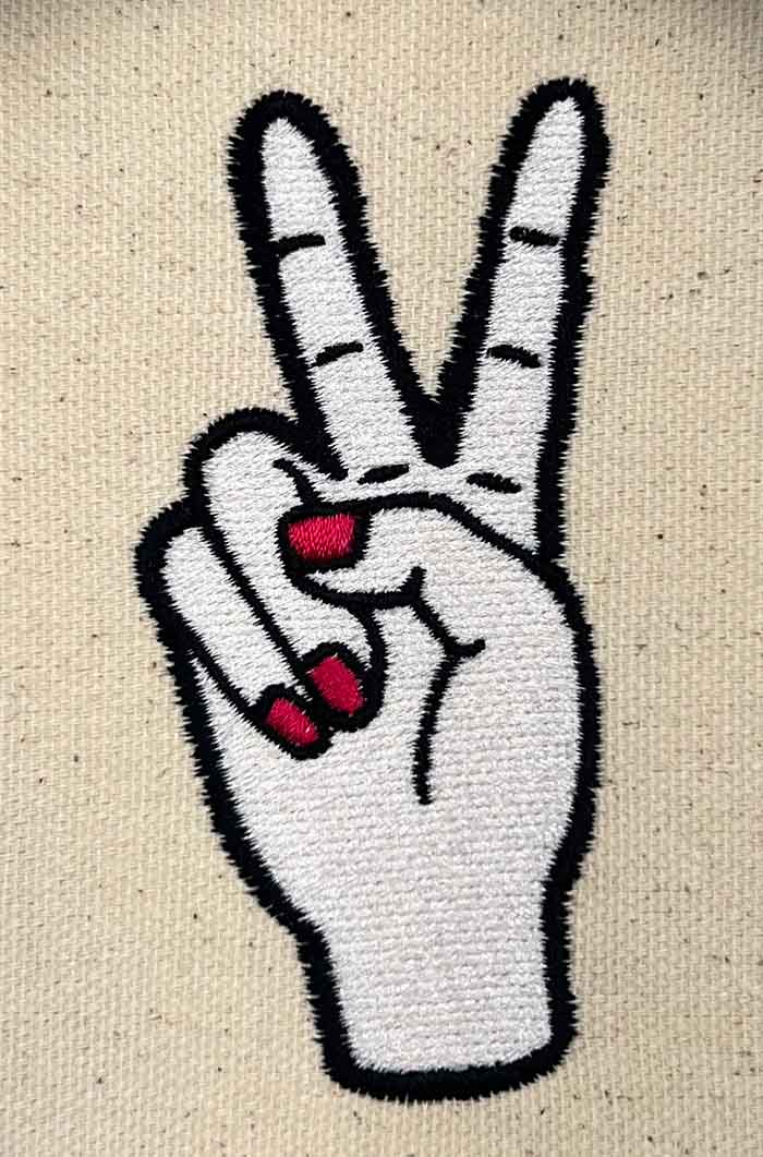 GG_PeaceFingers | Embroidery Legacy peace fingers embroidery design
