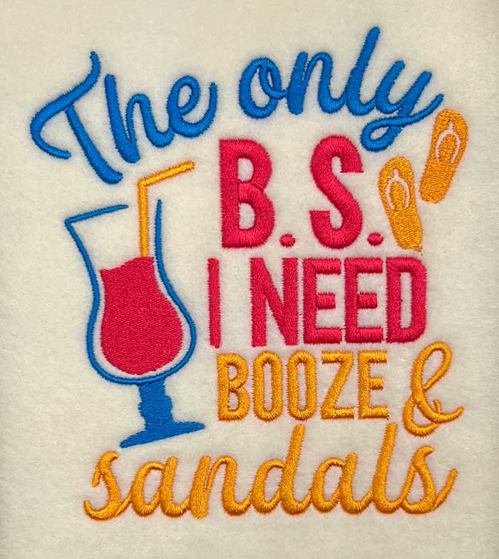 SD_BoozeSandals | Embroidery Legacy booze sandals embroidery design
