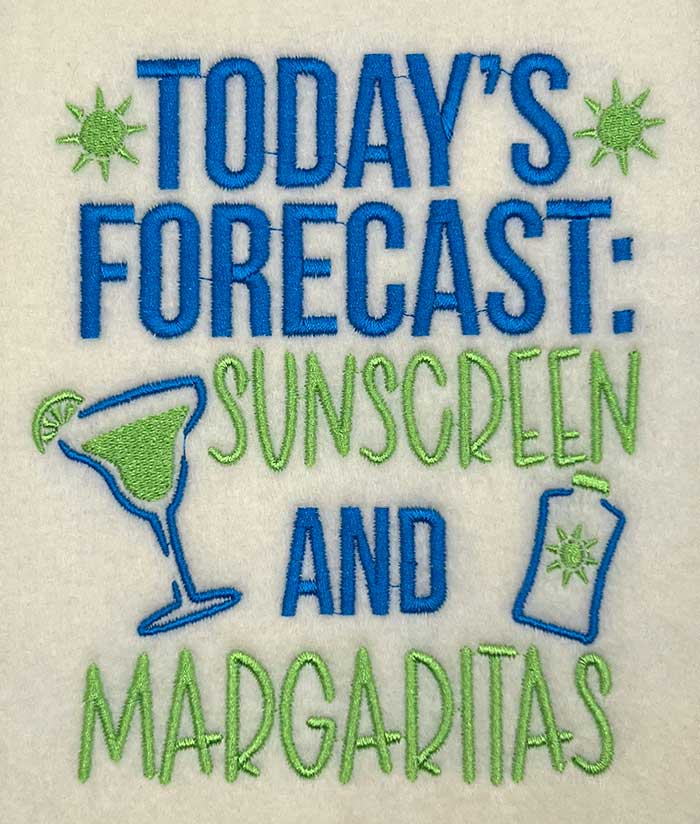 SD_ForecastMargarita | Embroidery Legacy forecast margarita embroidery design
