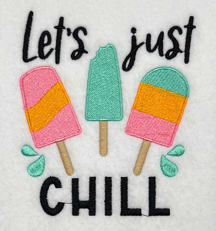 SD_LetJustChill | Embroidery Legacy lets just chill embroidery design