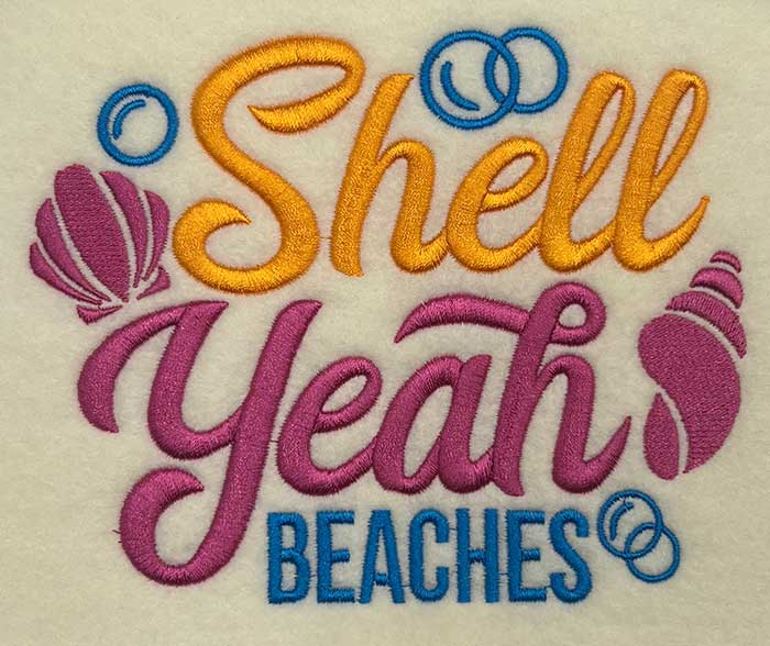 SD_ShellYeah | Embroidery Legacy shell yeah embroidery design