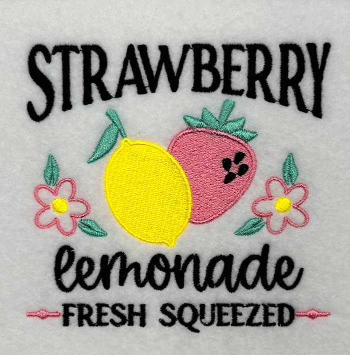 SD_StrawberryLemonade | Embroidery Legacy strawberry lemonade embroidery design