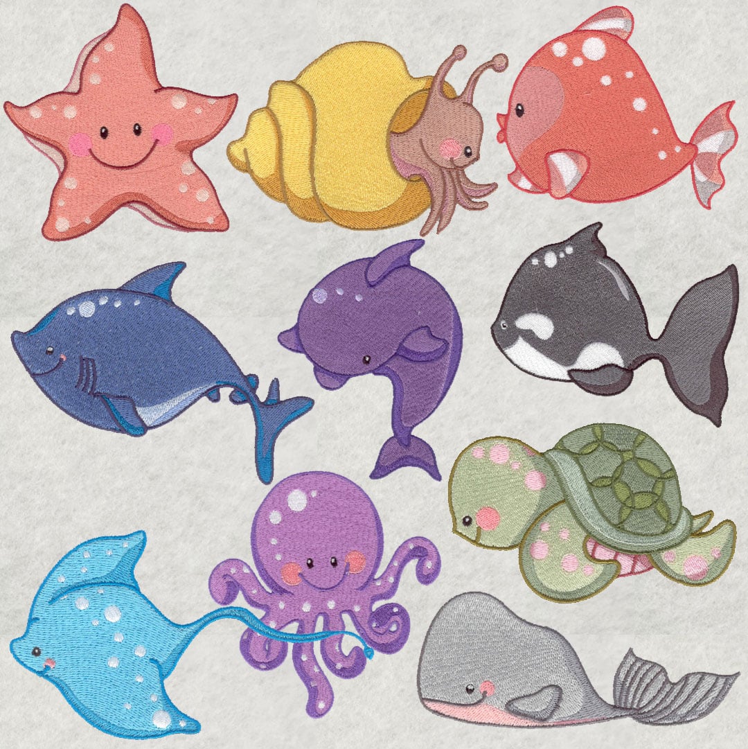 Sea Friendss pack | Embroidery Legacy Sea Friendss pack