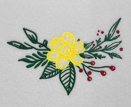 Floral Frame 35 embroidery design