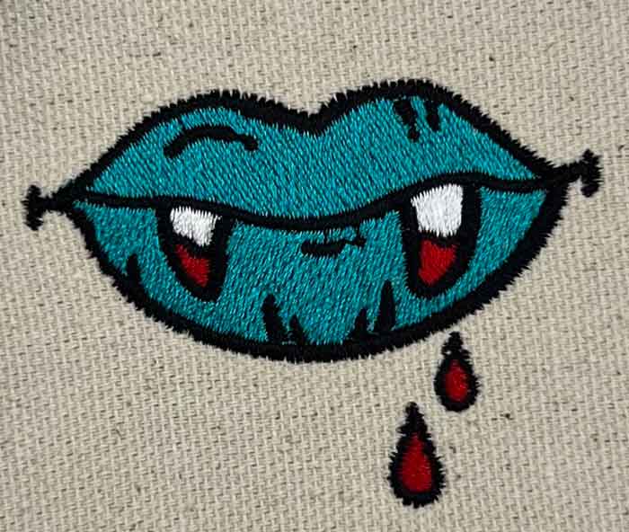 GG_VampireLips2 | Embroidery Legacy Grunge Girls vampire lips embroidery design