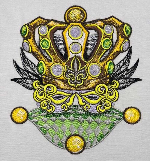 Mardi Gras Crown embroidery design