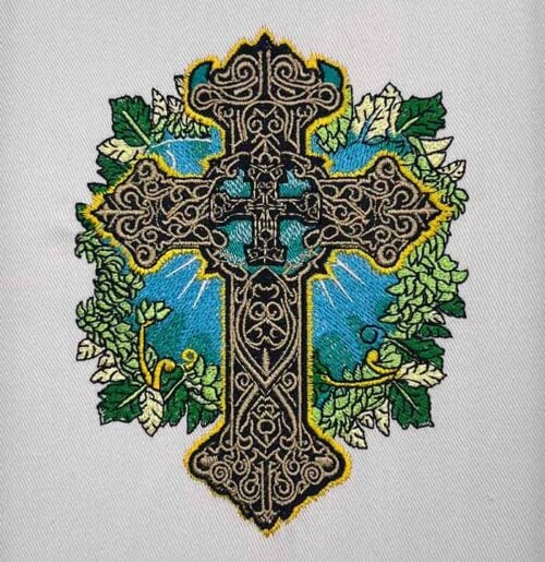 Filigree Cross embroidery design