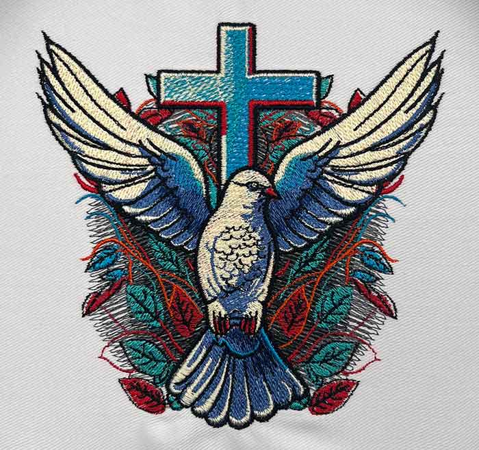 M-8731DoveandCross_sewout | Embroidery Legacy dove and cross embroidery design