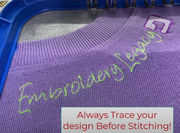 trace neckline Embroidery Legacy
