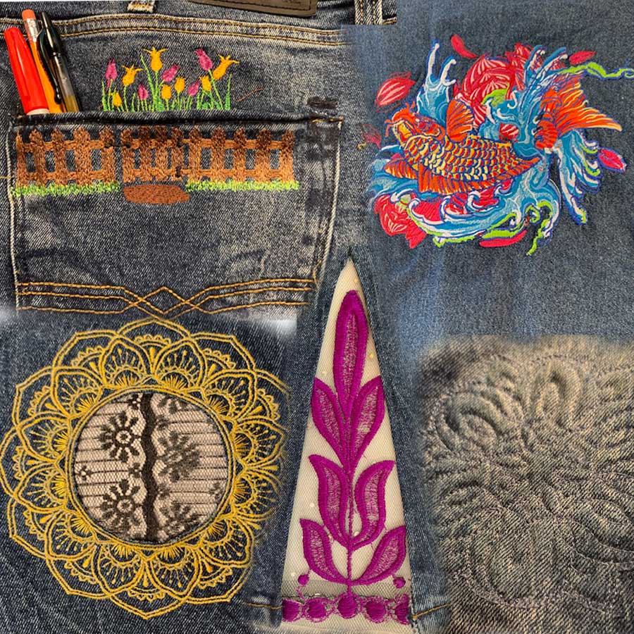 Denim Collage Embroidery
