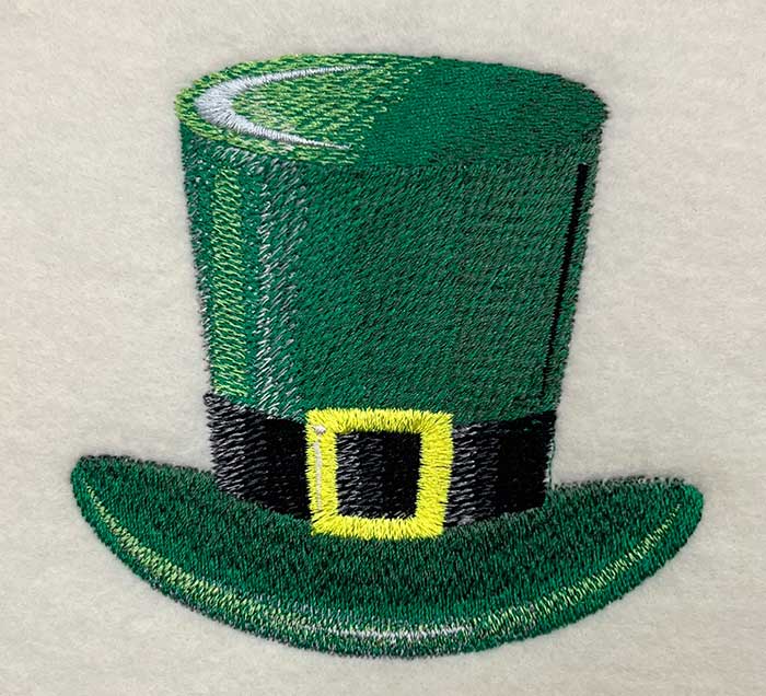 L-8291LeprechaunHat_sewout | Embroidery Legacy leprechaun hat embroidery design