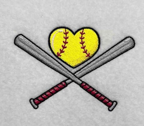 Heart Soft ball Embroidery Design