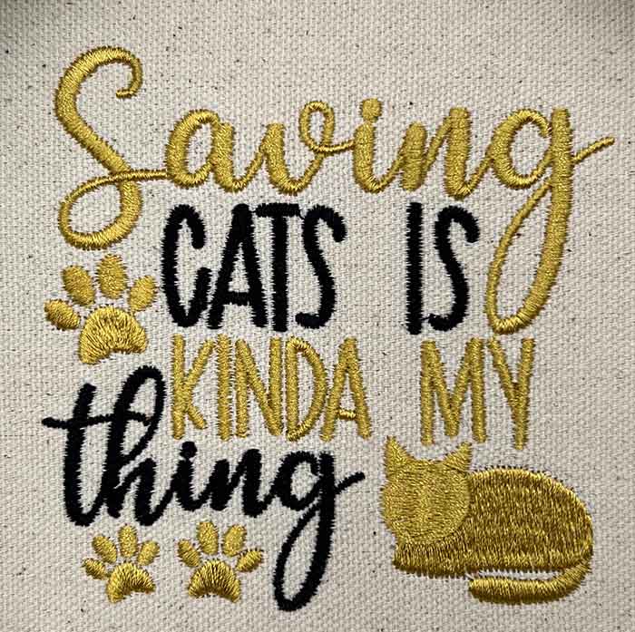 SavingCats | Embroidery Legacy Saving Cats embroidery design