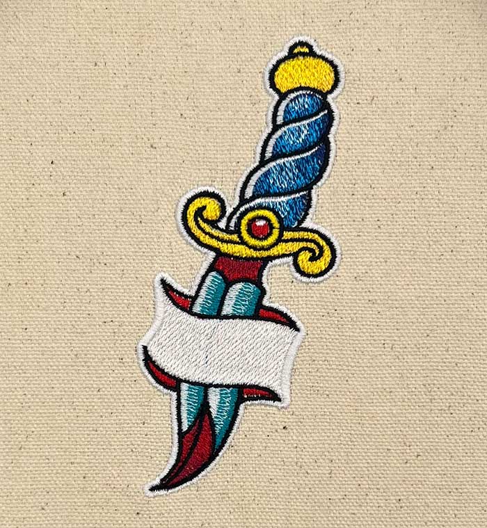 TradionalTatts13 | Embroidery Legacy Dagger tattoo embroidery design