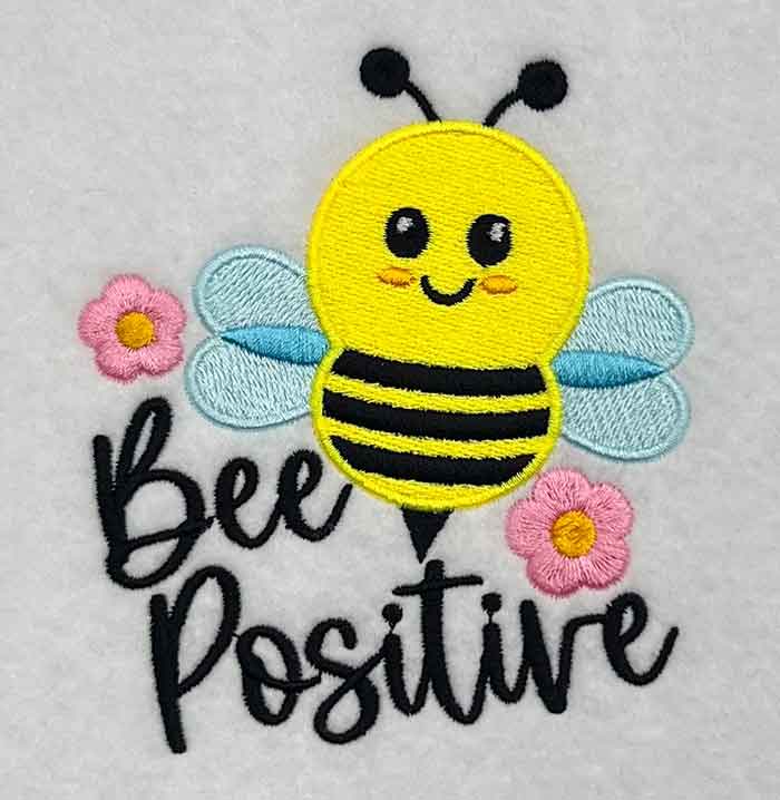 SD_BeePositive | Embroidery Legacy Bee Postive embroidery design
