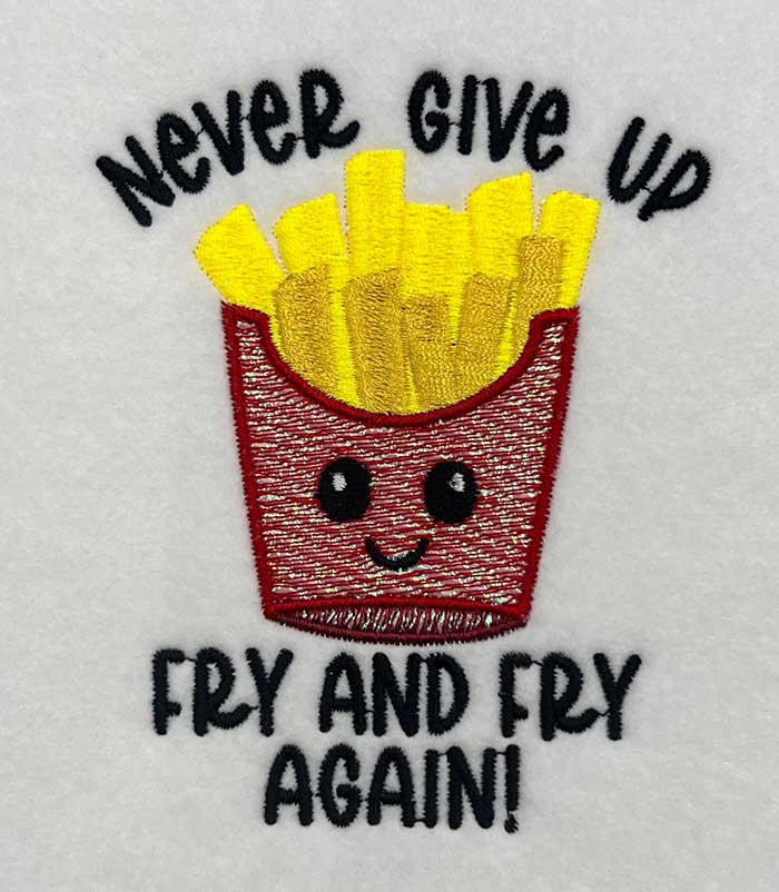 SD_NeverGiveUpMylar | Embroidery Legacy never give up mylar embroidery design