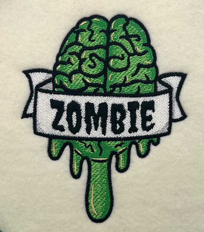 BrainZombie | Embroidery Legacy Zombie Brain embroidery design