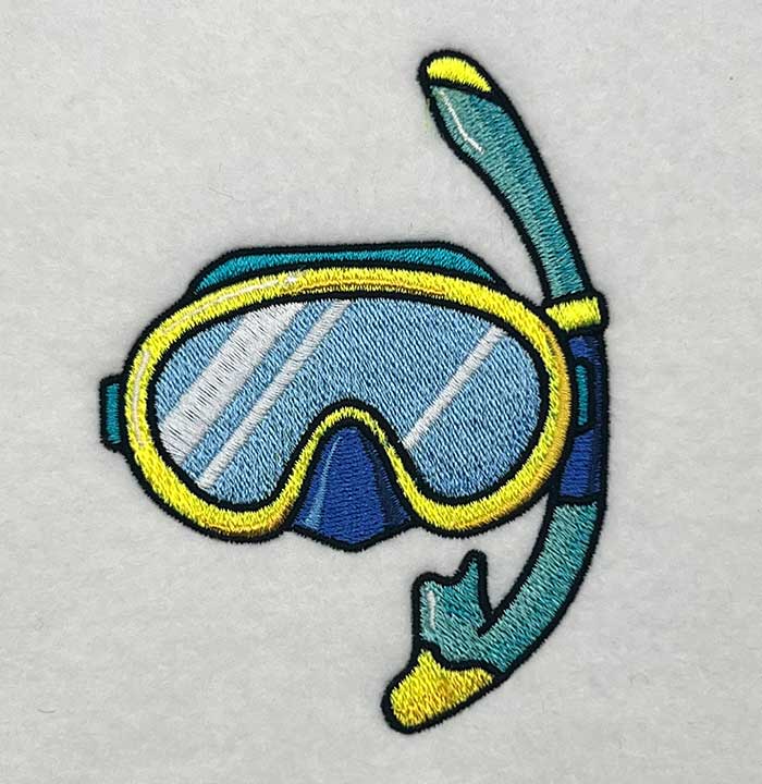 M-8764MaskandSnorkel_sewout | Embroidery Legacy mask and snorkel embroidery design