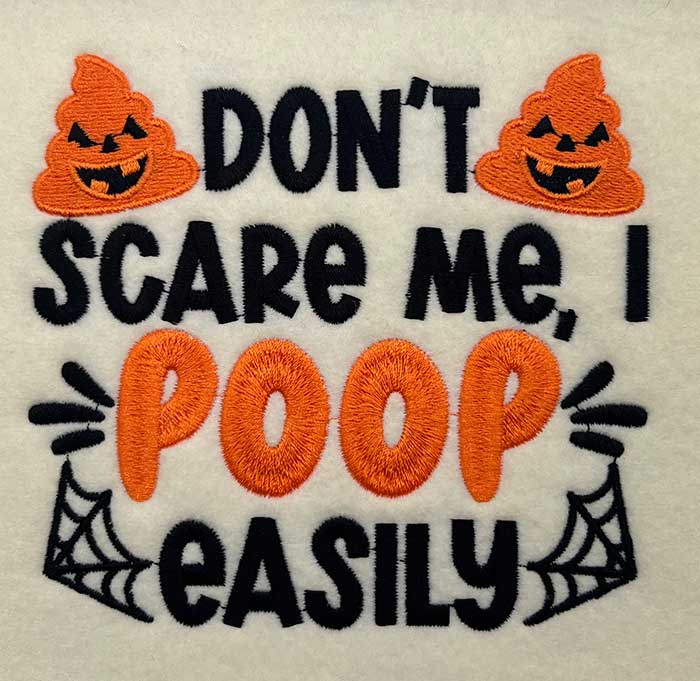SD_DontScareMe | Embroidery Legacy Don't scare me embroidery design