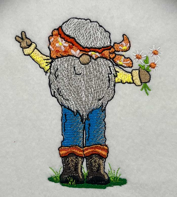 AM_HippieGnome2 | Embroidery Legacy hippie gnome embroidery design