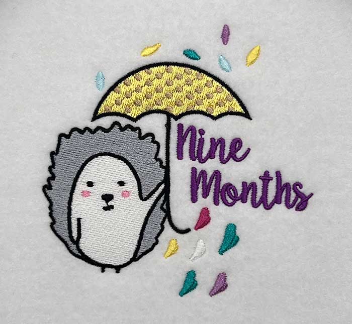 Milestones_9month | Embroidery Legacy milestones 9 months embroidery design