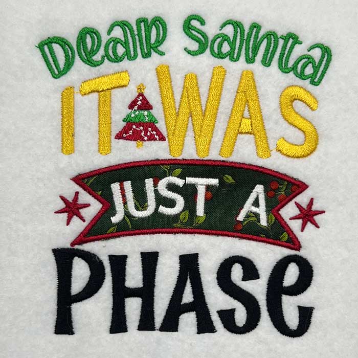 23CB_JustPhase | Embroidery Legacy it was just a phase embroidery design