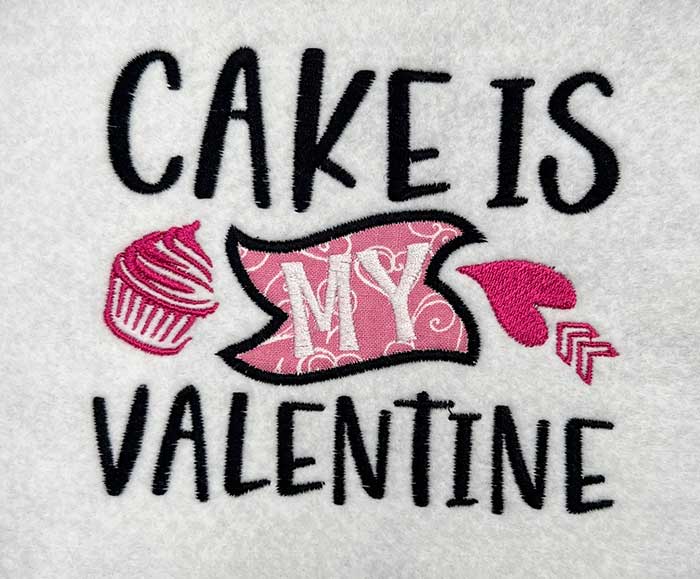 24VB1_CakeIs | Embroidery Legacy cake is my valentine embroidery design