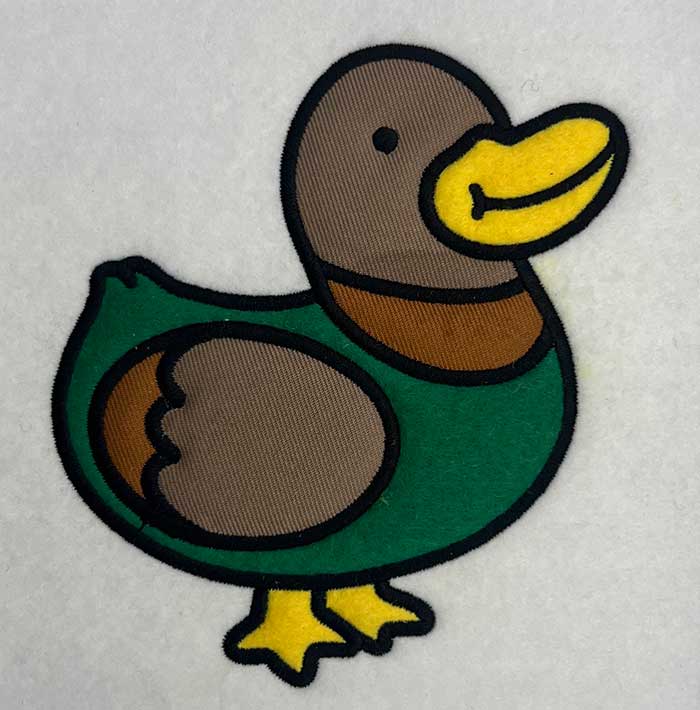 CuteCuddlyApplique1Duck | Embroidery Legacy duck applique embroidery design