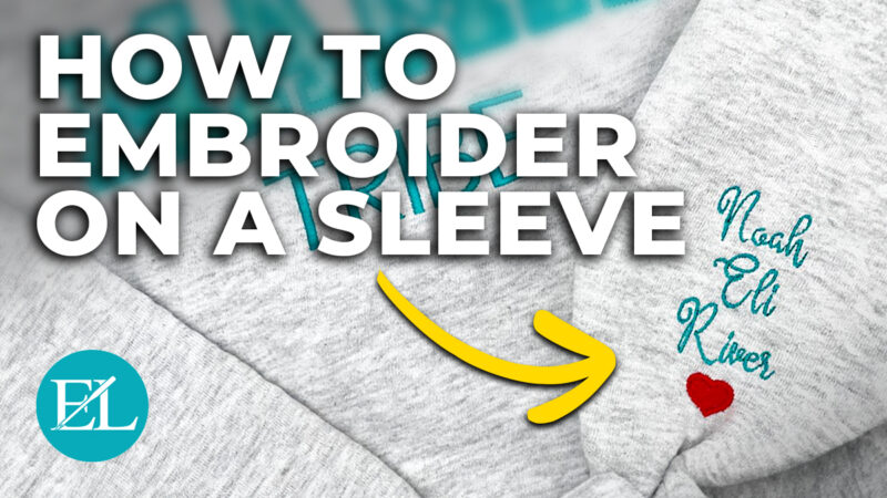 how to embroider a sleeve tutorial