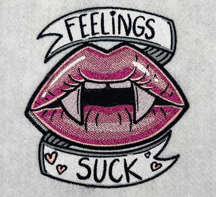 SCH_FangsFeelingsApplique | Embroidery Legacy feeling suck applique embroidery design