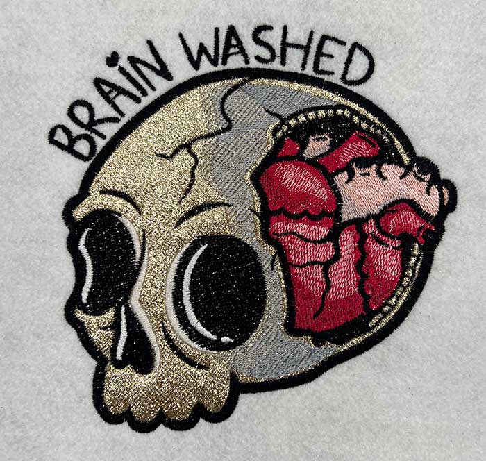 SCH_SkullBrainApplique | Embroidery Legacy skull brain applique embroidery design