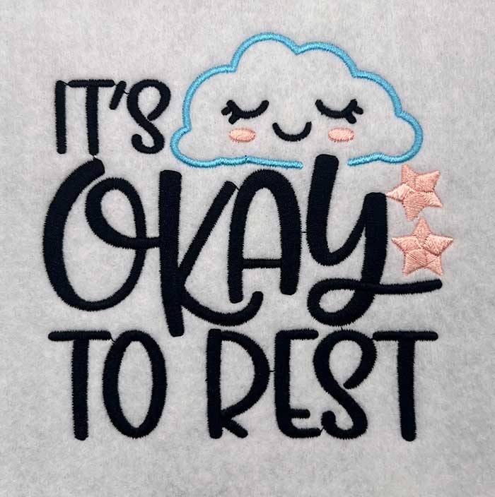 SD_OkaytoRestCloud | Embroidery Legacy its okay to rest embroidery design