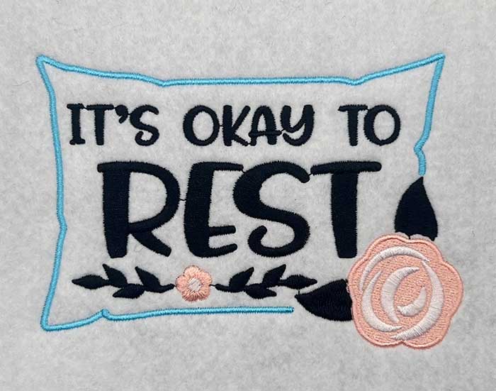 SD_OkaytoRestPillow | Embroidery Legacy its okay to rest embroidery design