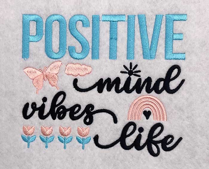 SD_PositiveMind | Embroidery Legacy positive mind vibes embroidery design