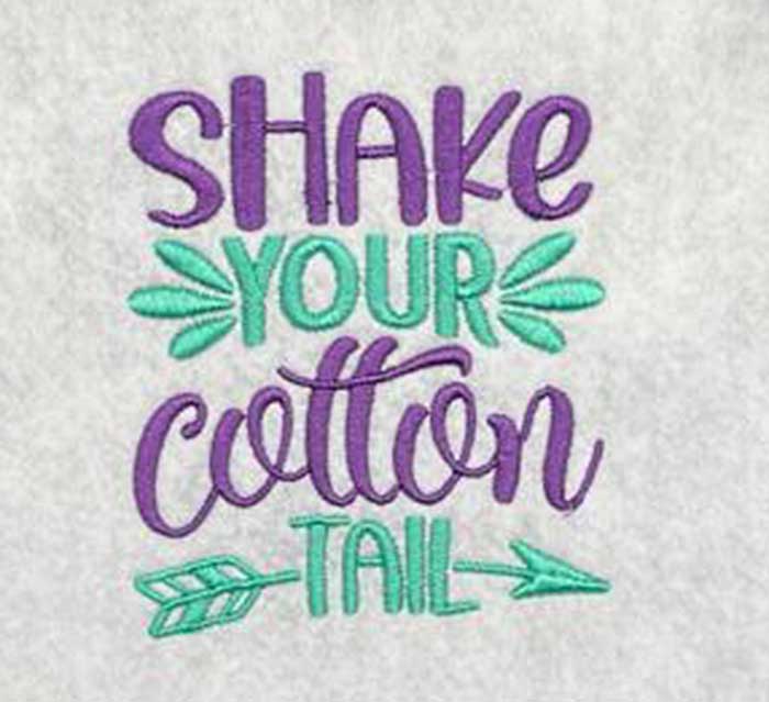 ISET_ShakeYourCotton | Embroidery Legacy shake your cotton tail embroidery design