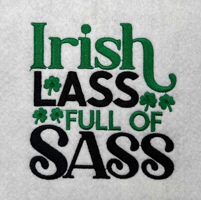 Lasssass | Embroidery Legacy irish lass embroidery design
